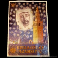 Carteles de Semana Santa: CARTEL TERTULIA COFRADE MACARENA 1987. BENITO MORENO. 78 X 57 CM