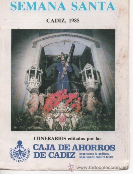 Carteles de Semana Santa: CADIZ .- PROGRAMA DE SEMANA SANTA 1985 - Foto 1