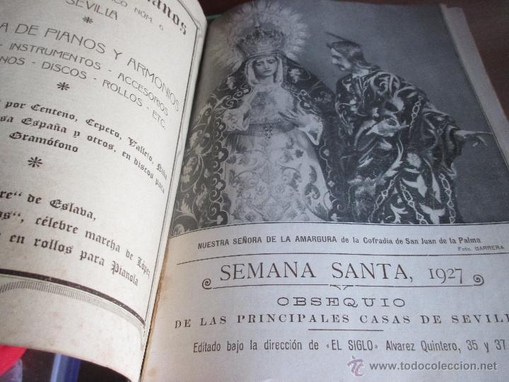 Carteles de Semana Santa: SEMANA SANTA SEVILLA 1927. EL SIGLO. PROGRAMA - Foto 2