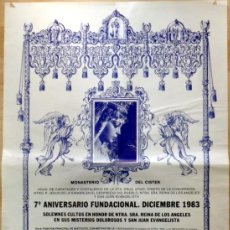 Affiches de Semaine Sainte: SEMANA SANTA CORDOBA, 1983, CARTEL CULTOS 7º ANIVERSARIO FUNDACIONAL REINA DE TODOS LOS SANTOS. Lote 107823783