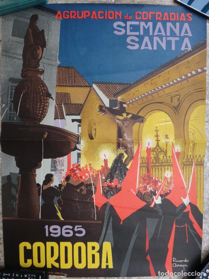 Carteles de Semana Santa: CARTEL SEMANA SANTA CORDOBA 1965 RICARDO ANAYA ORIGINAL 3P