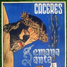 Carteles de Semana Santa: CARTEL SEMANA SANTA 1963 CACERES F. MARTINEZ LITOGRAFIA ORIGINAL SS9. Lote 116886027