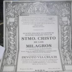 Carteles de Semana Santa: FUNCIÓN SOLEMNE STMO. CRISTO DE LOS MILAGROS - DEVOTO VIA CRUCIS - UTRERA.SEVILLA 1998. Lote 118857455