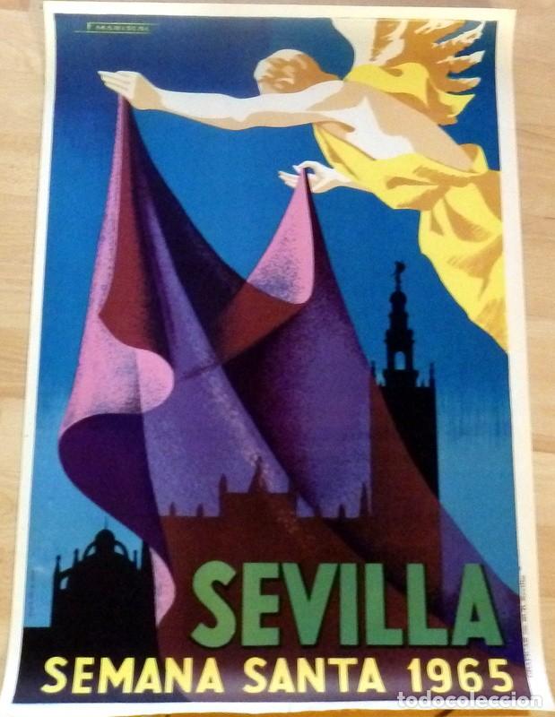 Cartel De La Semana Santa De Sevilla 1965 48x Comprar Carteles Antiguos Semana Santa En 3864