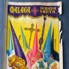 Affiches de Semaine Sainte: MÁLAGA , SEMANA SANTA DE 1956 , CARTEL ORIGINAL , SERIGRAFÍA DE SORIA , CASARES. Lote 224969507