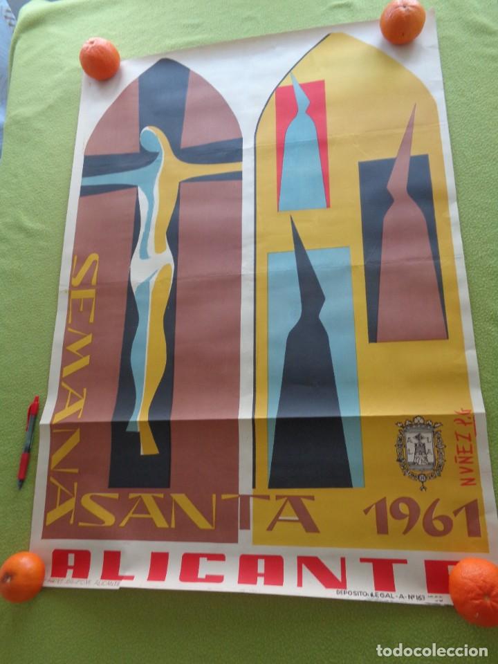 Holy Week Posters : ALICANTE - SEMANA SANTA 1961 - CARTEL LITOGRAFICO ORIGINAL - 67.5 x 99 cm - AUTOR NU&Ntilde;EZ P.G