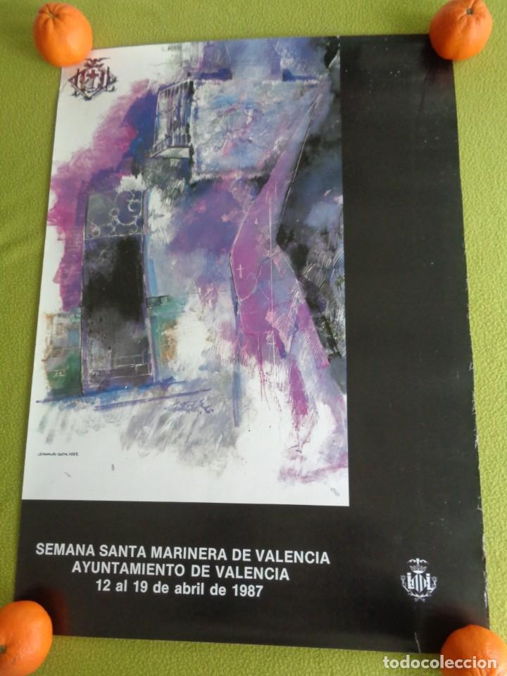 Affiches de Semaine Sainte: CARTEL SEMANA SANTA MARINERA EN VALENCIA 1987 - 48X68 CM - ORIGINAL