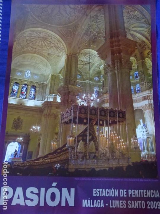 Affiches de Semaine Sainte: POSTER CARTEL RELIGIOSO SEMANA SANTA M&Aacute;LAGA. 2009 HERMANDAD DE LA PASI&Oacute;N. 68CM. 114