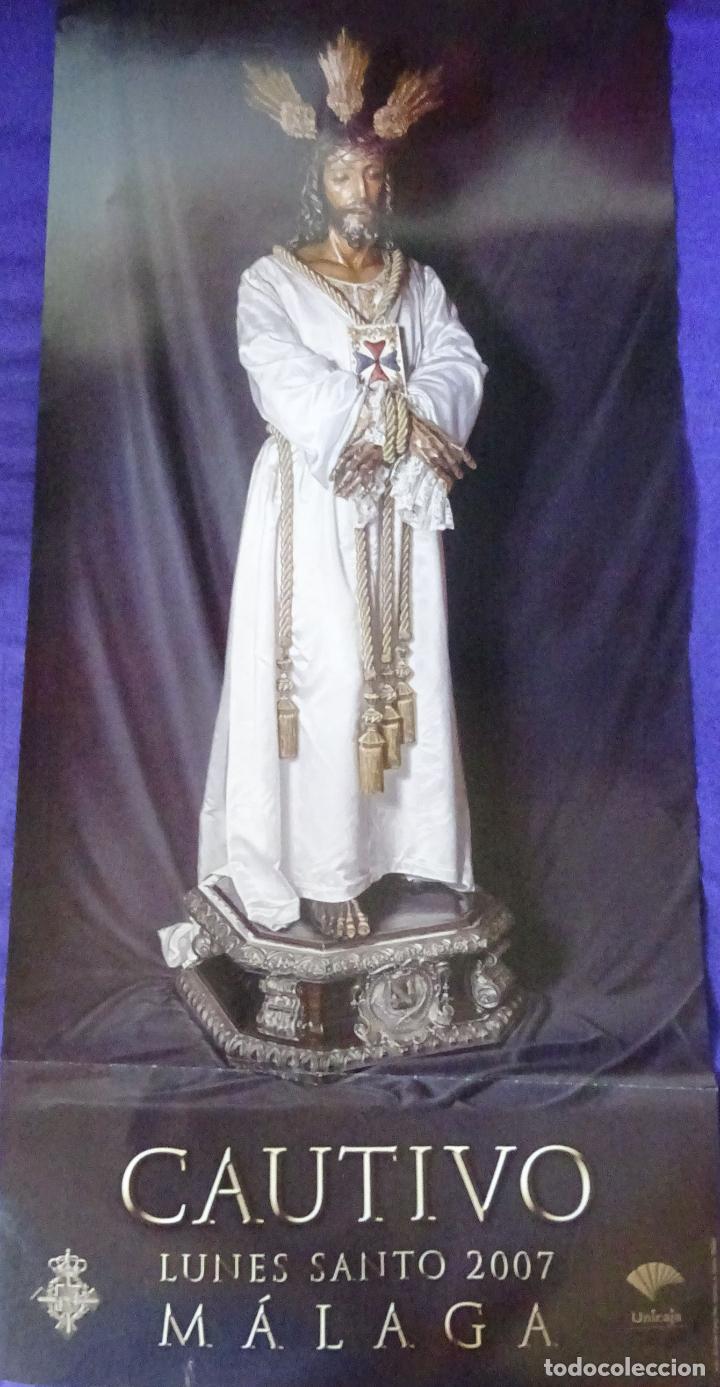 Affiches de Semaine Sainte: POSTER CARTEL RELIGIOSO SEMANA SANTA M&Aacute;LAGA. A&Ntilde;O 2008 COFRAD&Iacute;A JES&Uacute;S CAUTIVO. 85CM. 134