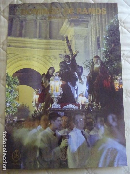 Affiches de Semaine Sainte: POSTER CARTEL RELIGIOSO SEMANA SANTA M&Aacute;LAGA. 1997 DOMINGO RAMOS JES&Uacute;S SALUTACI&Oacute;N. 69CM. 5