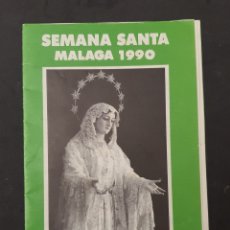 Carteles de Semana Santa: ITINERARIO DE SEMANA SANTA DE MÁLAGA 1990. Lote 400065694