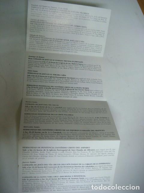 Carteles de Semana Santa: PROGRAMA DE SEMANA SANTA DE ZAMORA A&Ntilde;O 2000-(&) - Foto 2