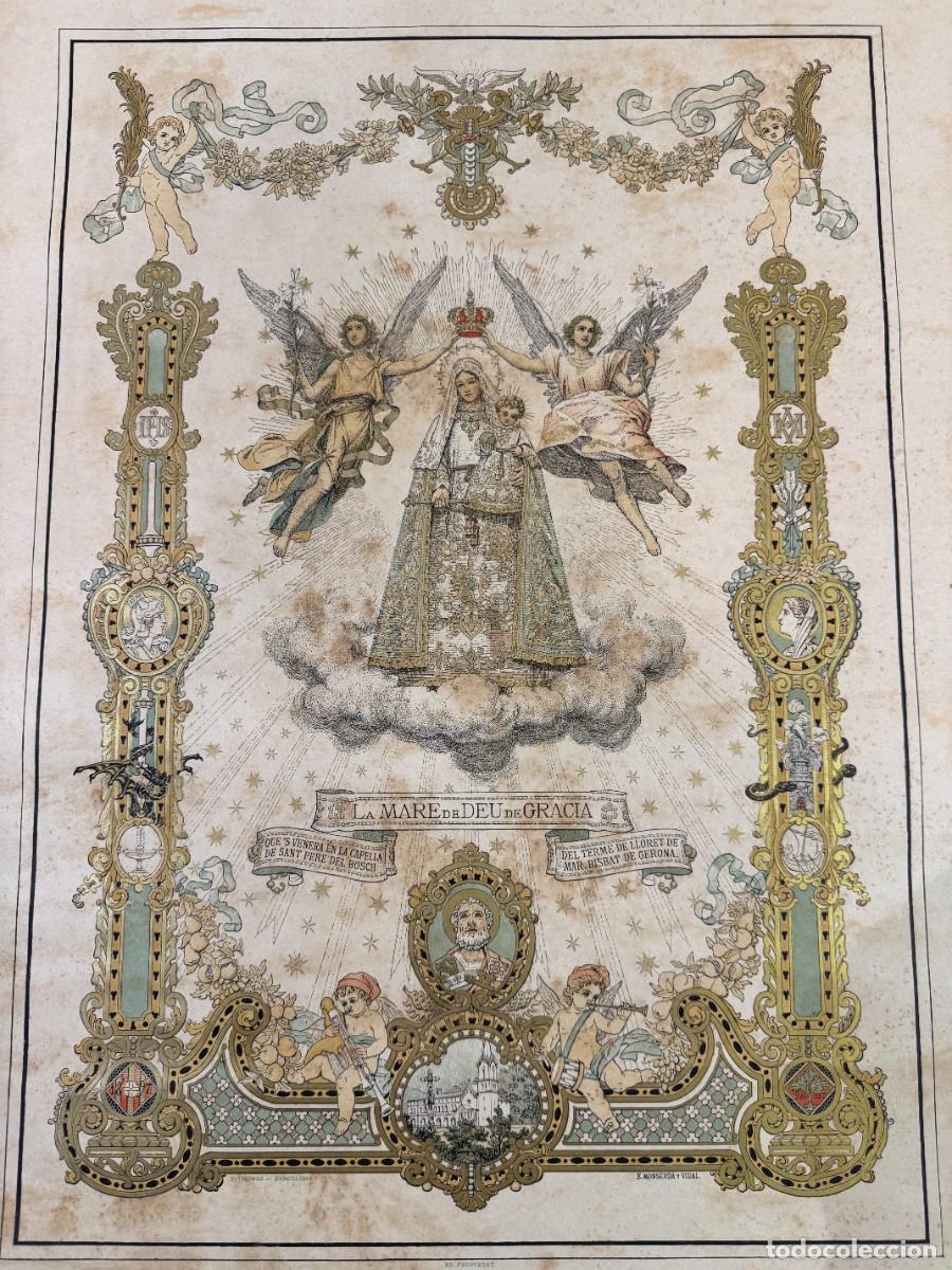 Carteles de Semana Santa: 1897 Chromolithograph - Mare de Deu de Gracia - Foto 4