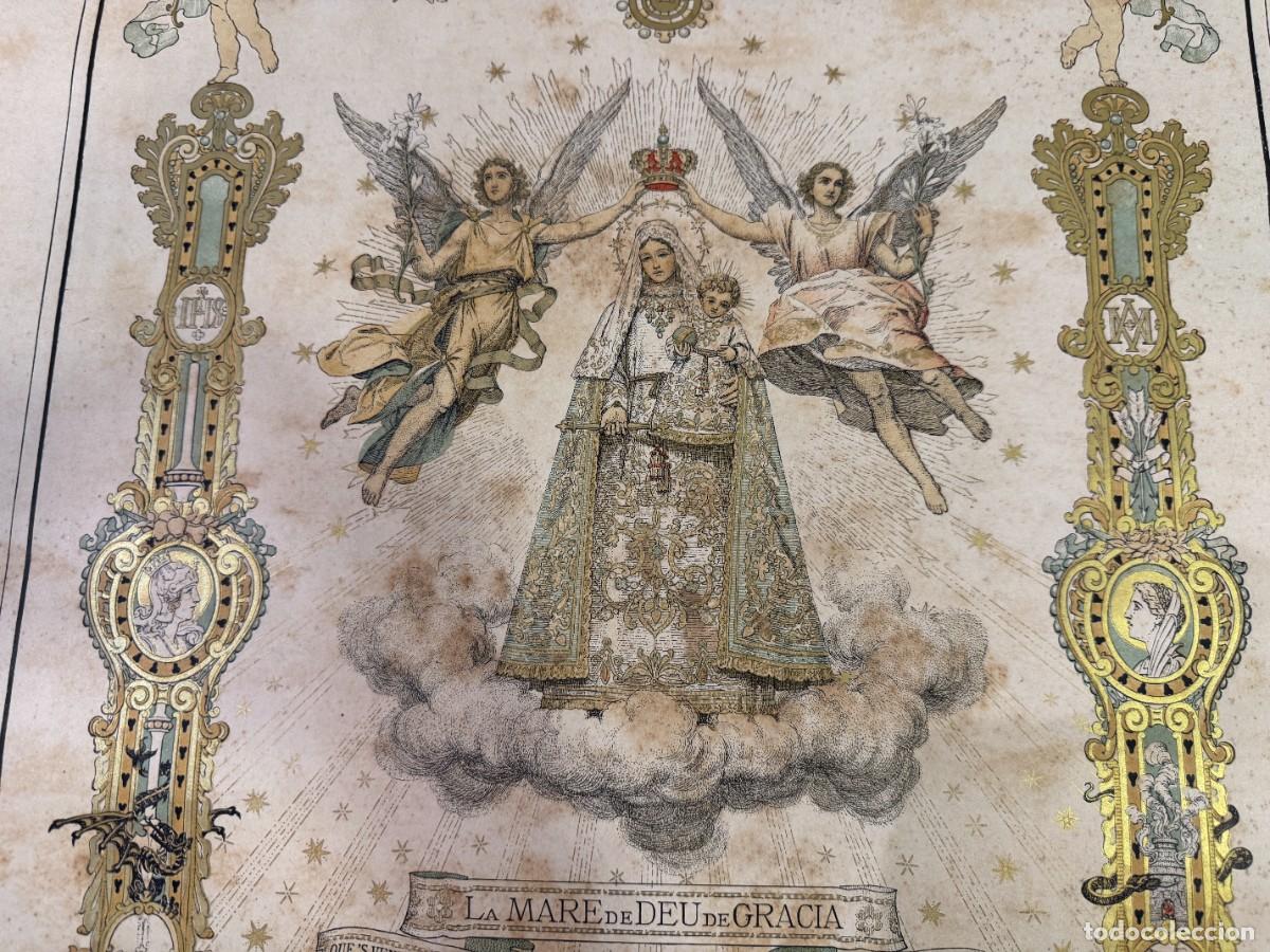 Carteles de Semana Santa: 1897 Chromolithograph - Mare de Deu de Gracia - Foto 6
