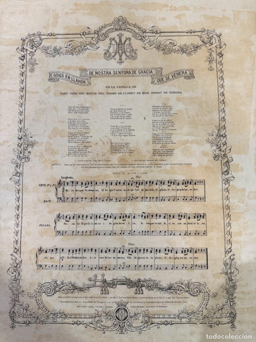 Carteles de Semana Santa: 1897 Chromolithograph - Mare de Deu de Gracia - Foto 2