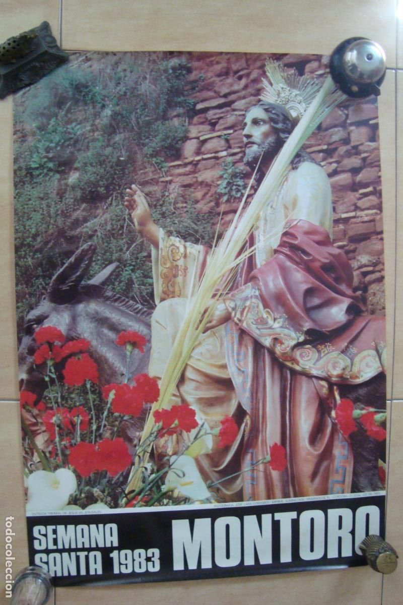 Carteles de Semana Santa: ANTIGUO CARTEL SEMANA SANTA MONTORO CORDOBA 1983. FOTO JOSE LARA TORRES.