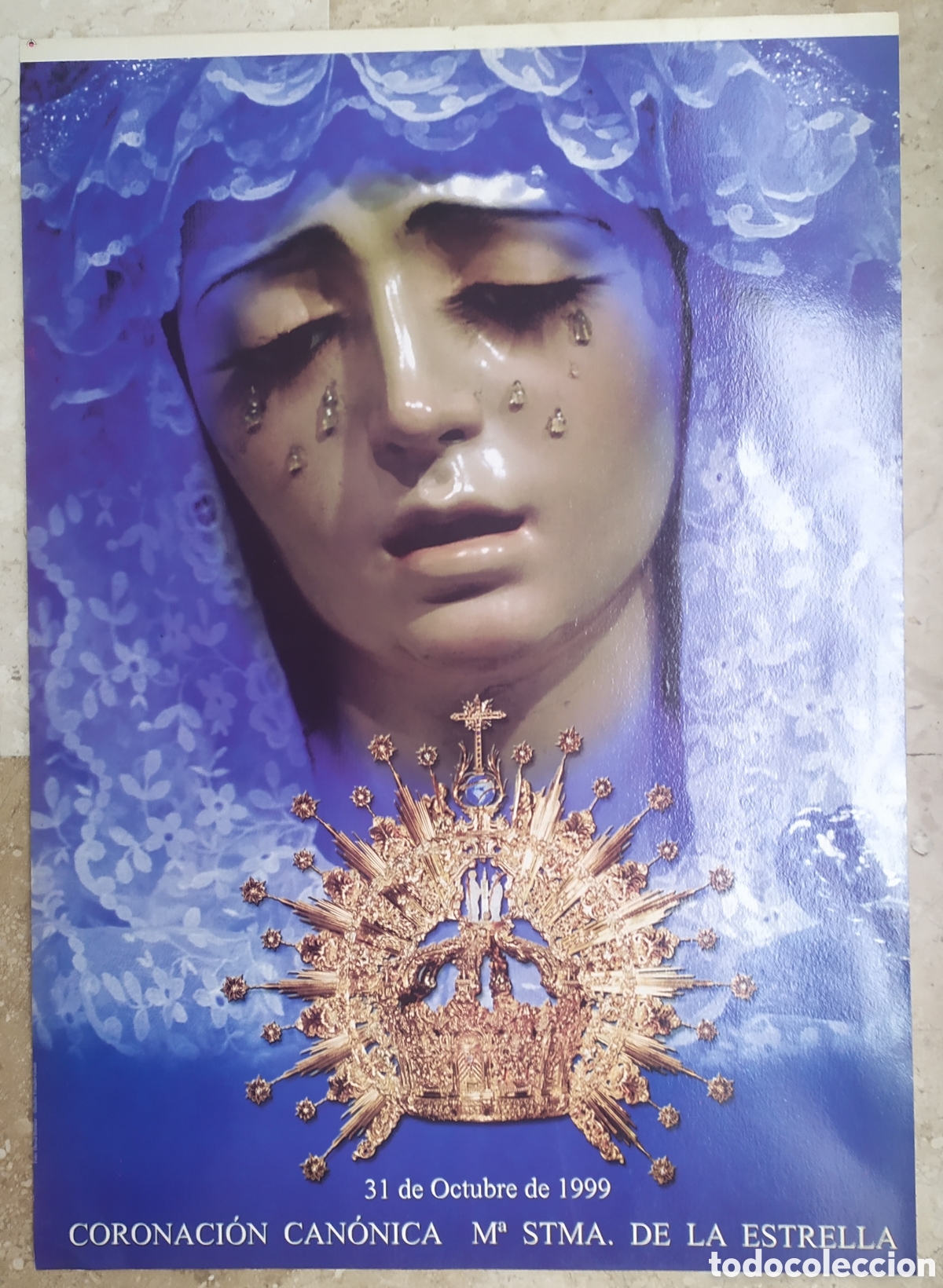 Carteles de Semana Santa: Virgen de la Estrella de Sevilla - Cartel original Coronaci&oacute;n Can&oacute;nica 1999