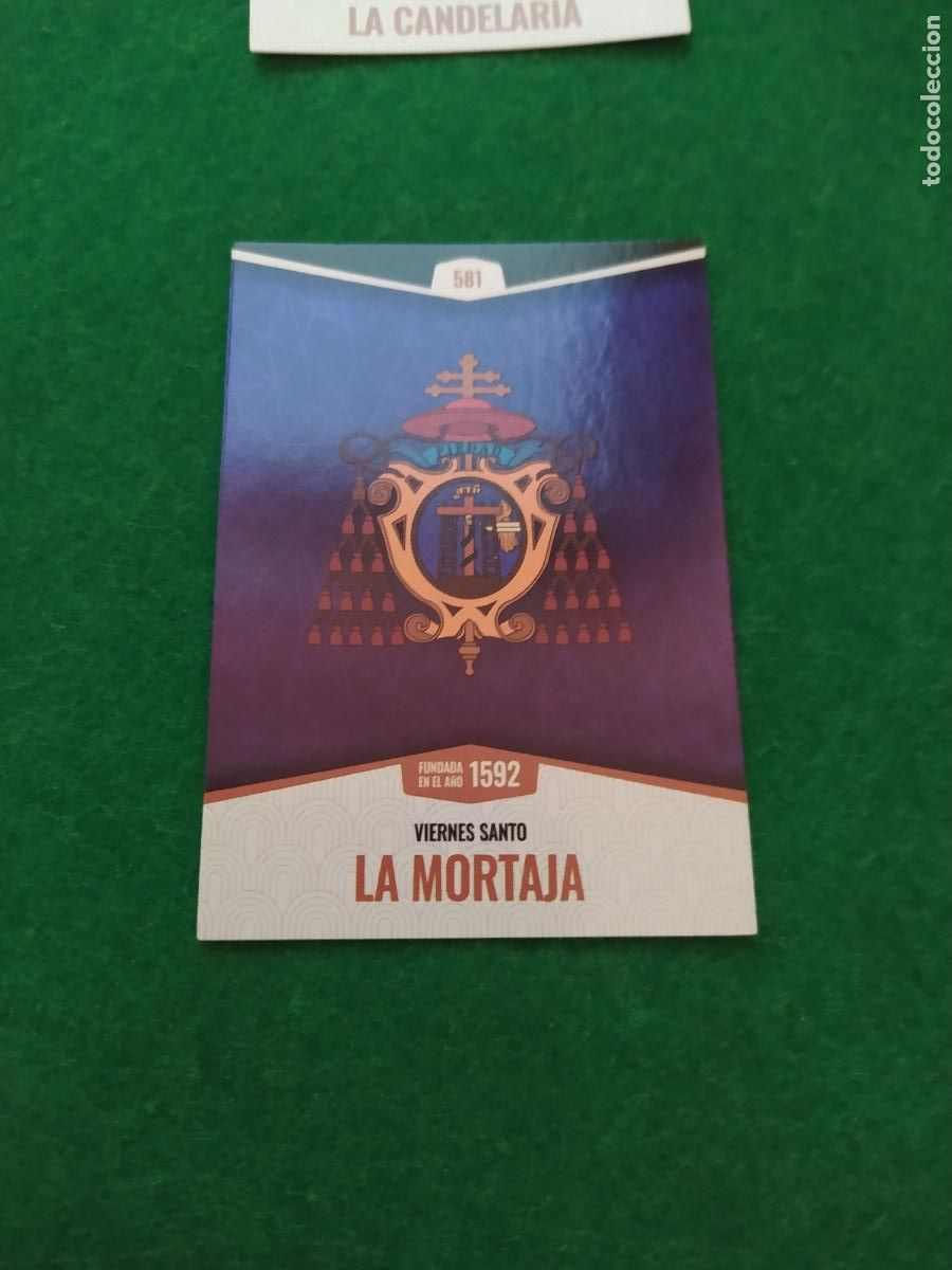 Carteles de Semana Santa: holy cards sevilla semana santa 2026 escudo n&ordm; 581 la mortaja