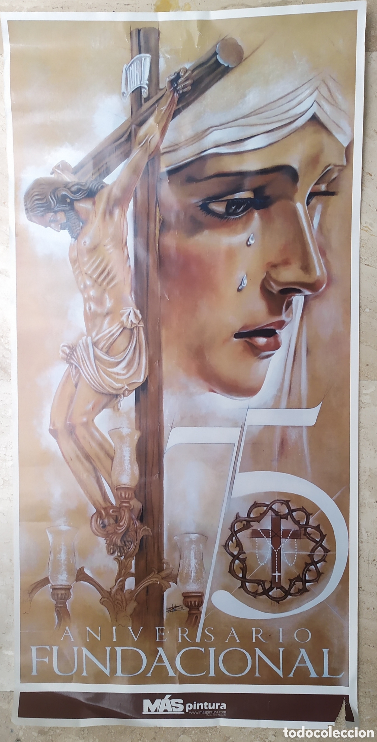 Carteles de Semana Santa: Cartel del 75 aniversario fundacional de la Hermandad del Rosario del Viso del Alcor de Jos&eacute; Manuel