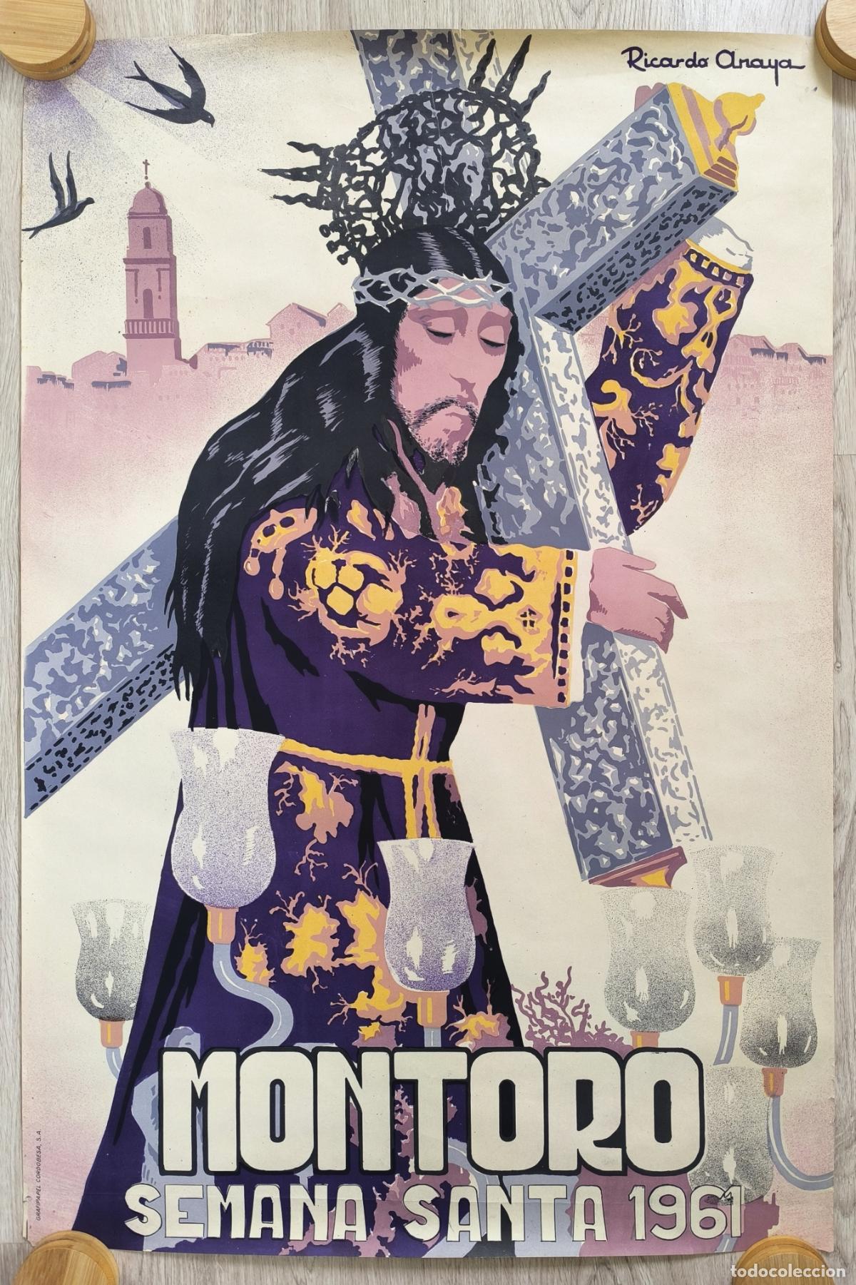 Carteles de Semana Santa: RW CARTEL SEMANA SANTA MONTORO CORDOBA 1961 RICARDO ANAYA ORIGINAL CFF138