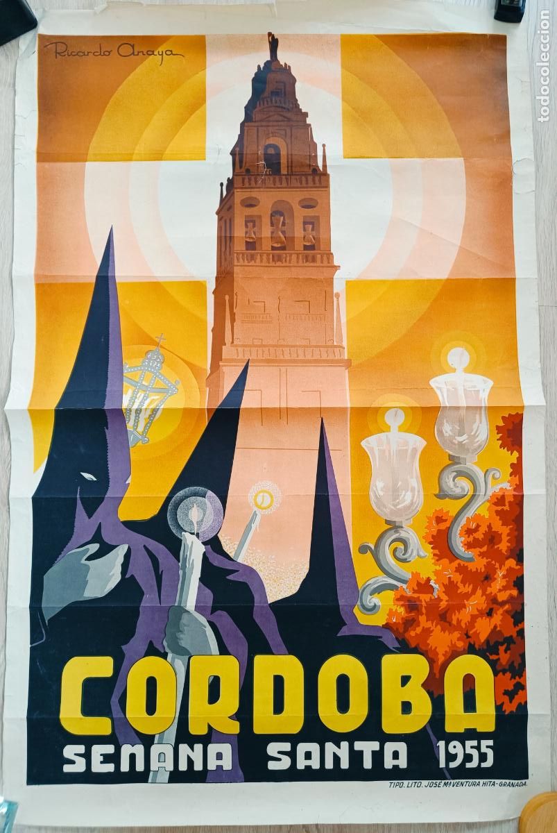 Carteles de Semana Santa: CARTEL SEMANA SANTA CORDOBA 1955 RICARDO ANAYA CSS4