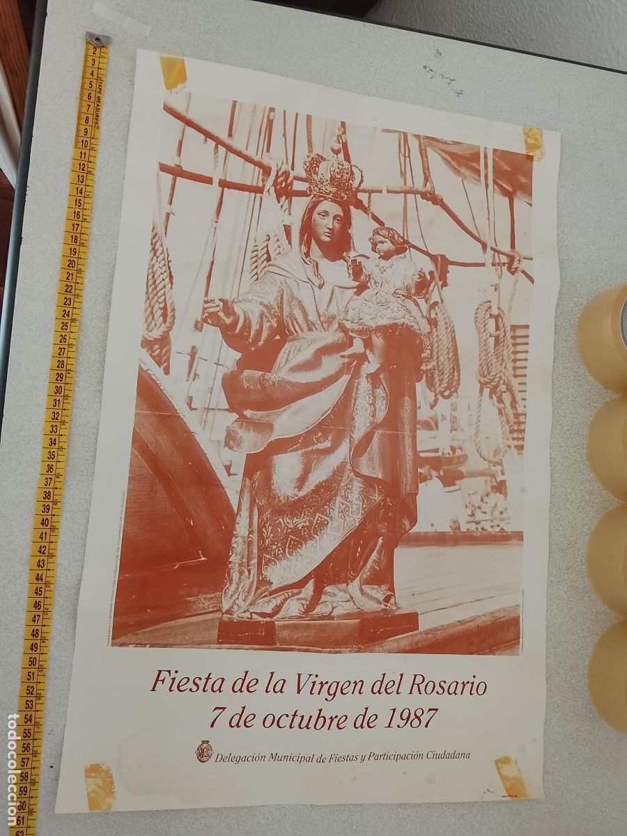 Carteles de Semana Santa: gran cartel cadiz virgen de rosario patrona 1987 fiestas de la virgen