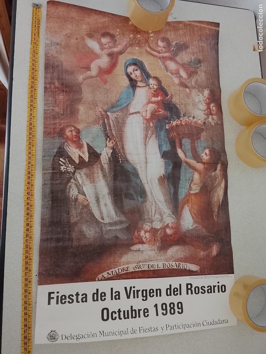 Carteles de Semana Santa: gran cartel cadiz virgen de rosario patrona 1989 fiestas de la virgen