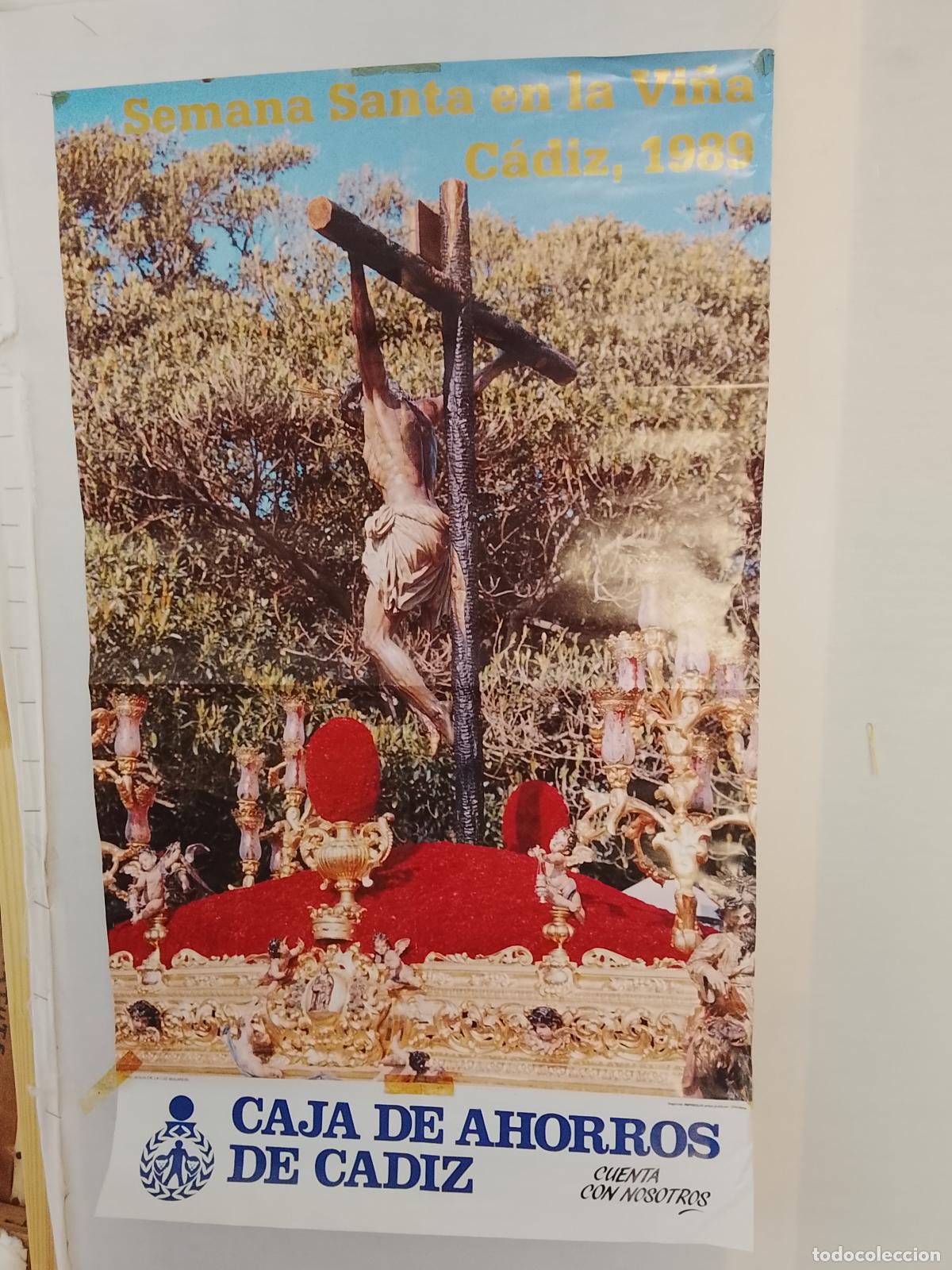 Carteles de Semana Santa: A-13 CARTEL SEMANA SANTA CADIZ LA VI&Ntilde;A 1989