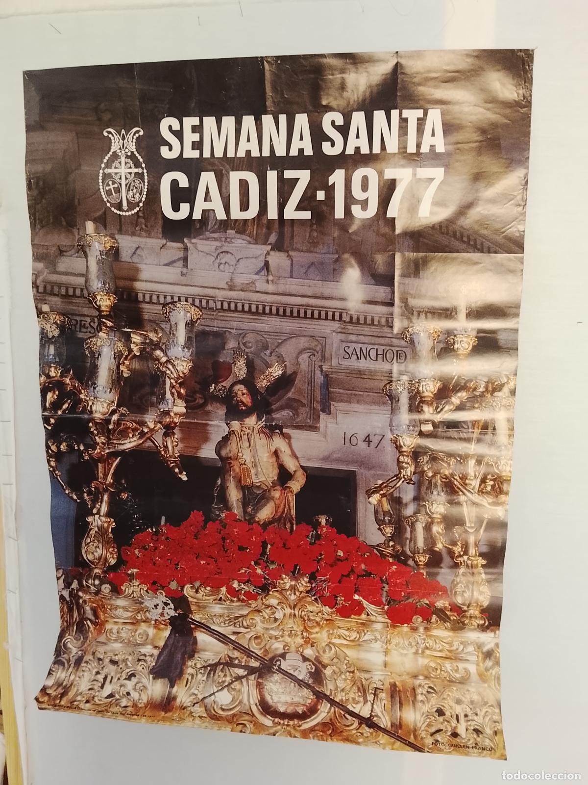 Carteles de Semana Santa: A-15 CARTEL SEMANA SANTA CADIZ 1977