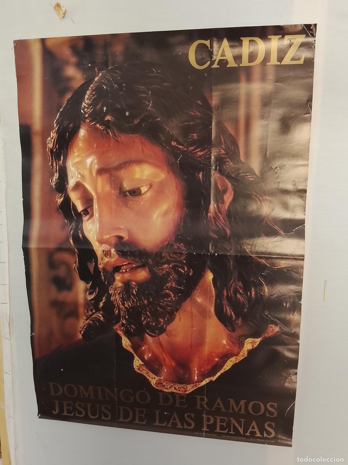 Carteles de Semana Santa: A-22 CARTEL SEMANA SANTA CADIZ CRISTO JESUS DE LAS PENAS A&Ntilde;OS 80S