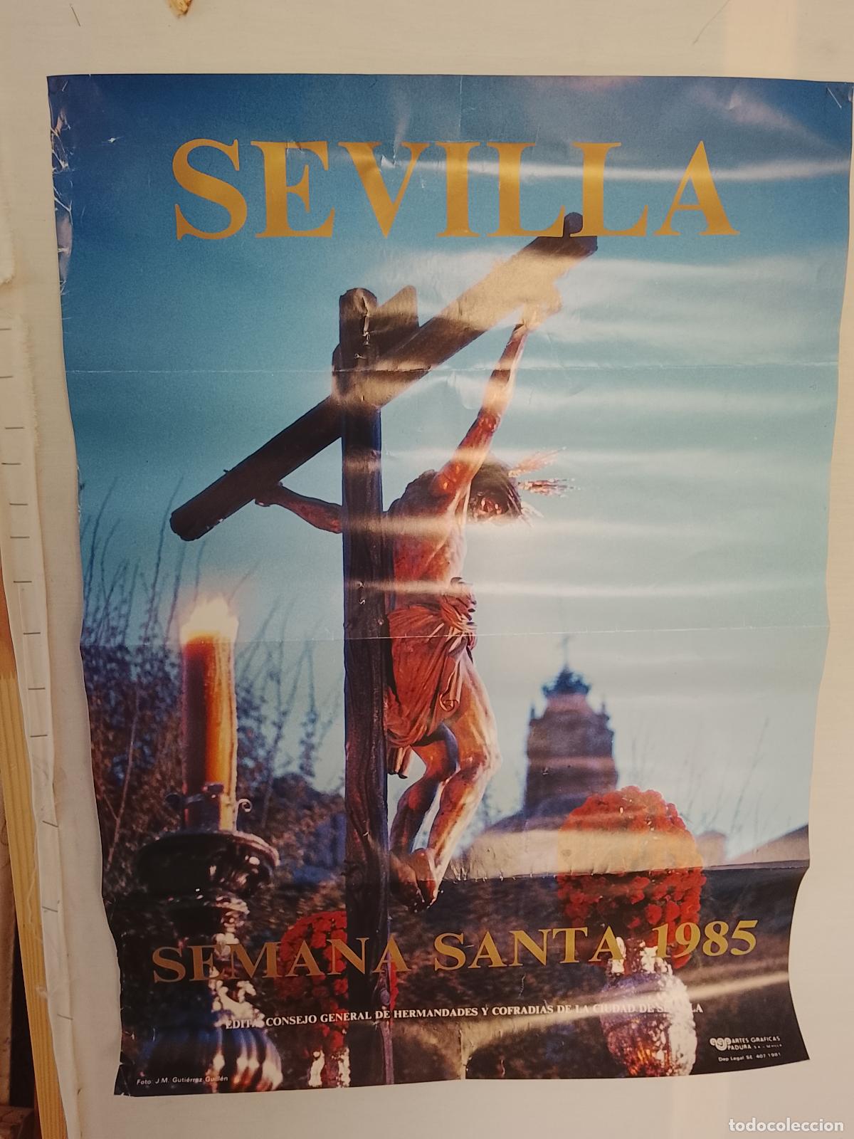 Carteles de Semana Santa: A-23 CARTEL SEMANA SANTA SEVILLA 1985