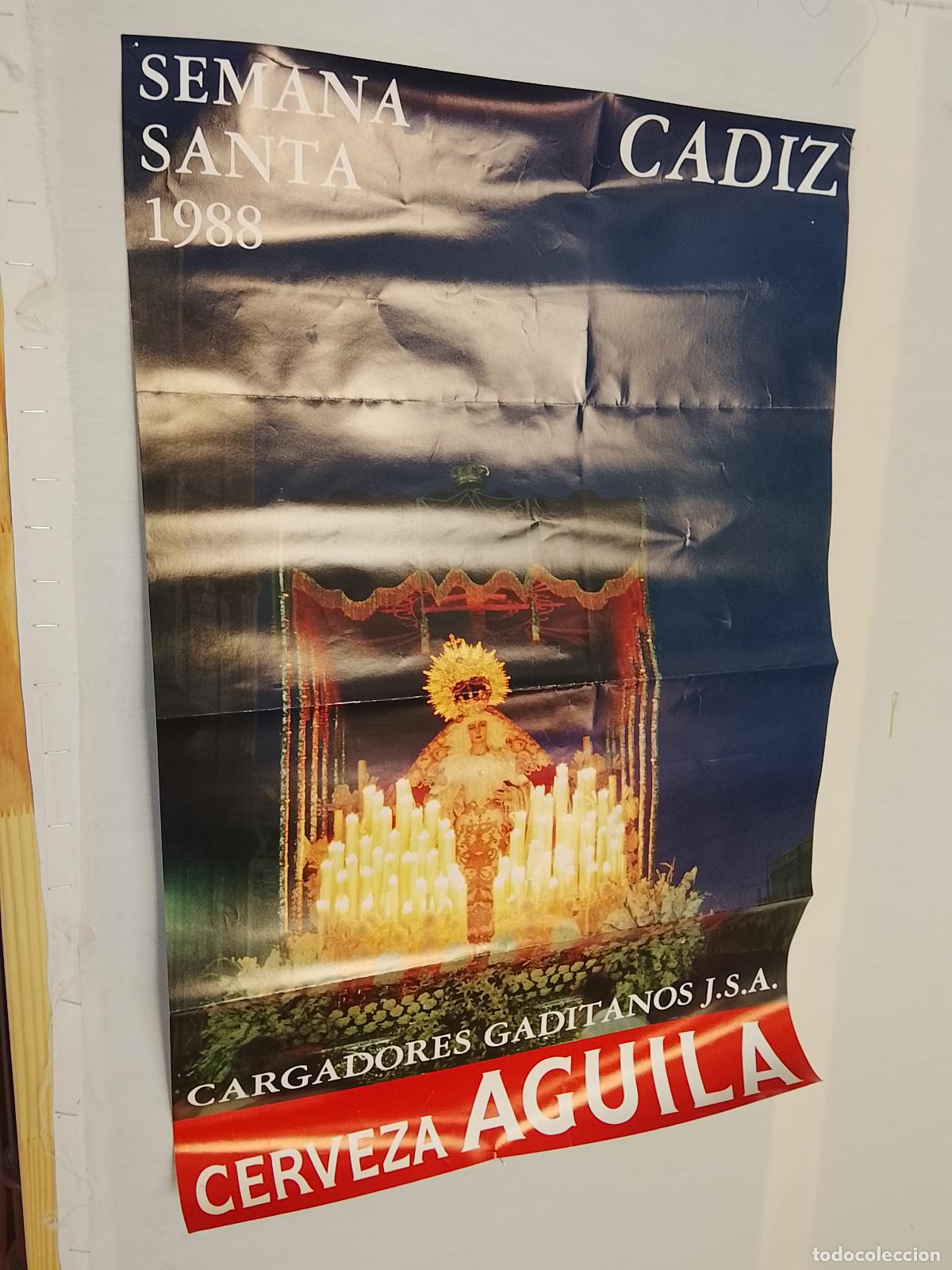 Carteles de Semana Santa: A-24 CARTEL SEMANA SANTA SEVILLA 1988 PE&Ntilde;A DE CARGADORES