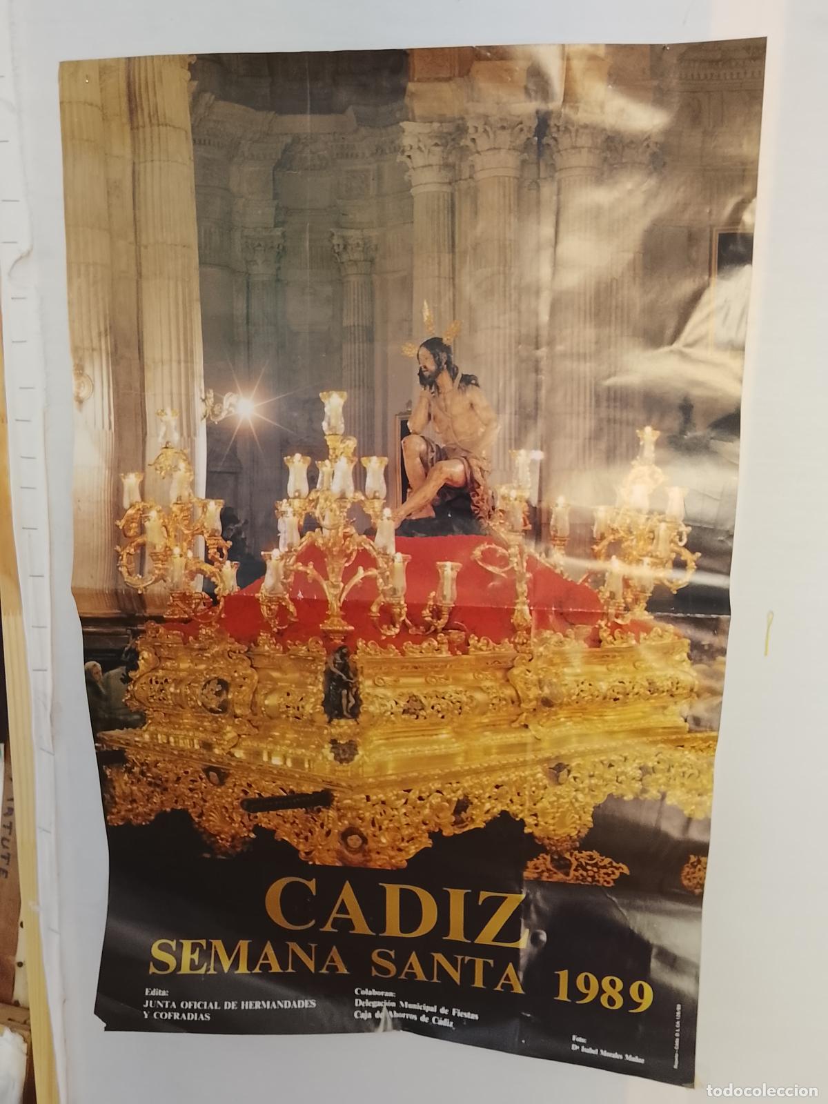 Carteles de Semana Santa: A-29 CARTEL SEMANA SANTA CADIZ 1989