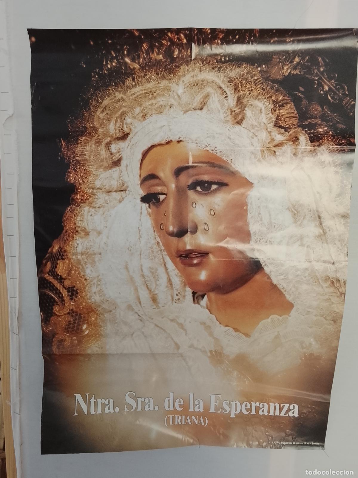 Carteles de Semana Santa: A-34 CARTEL SEMANA SANTA SEVILLA VIRGEN DE LA ESPERANZA DE TRIANA A&Ntilde;OS 80S