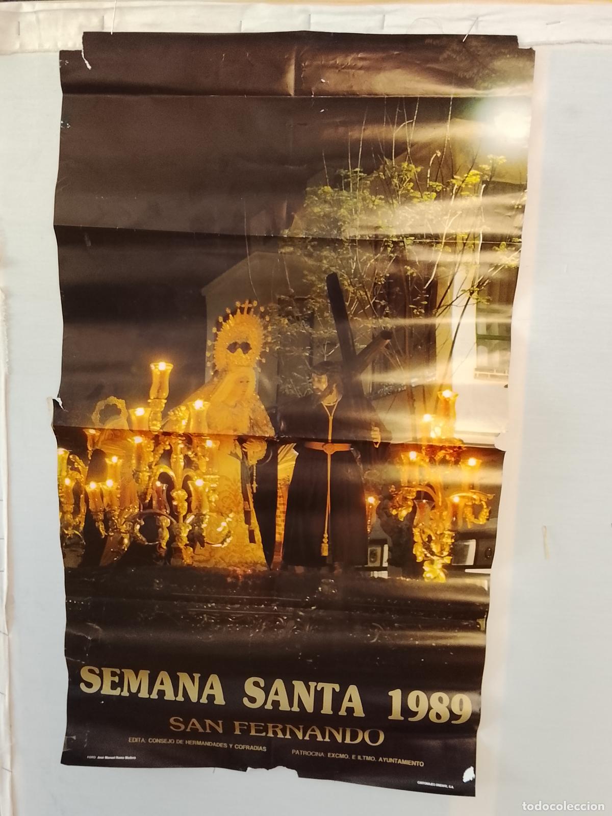 Carteles de Semana Santa: A-47 CARTEL SEMANA SANTA SAN FERNANDO CADIZ 1989