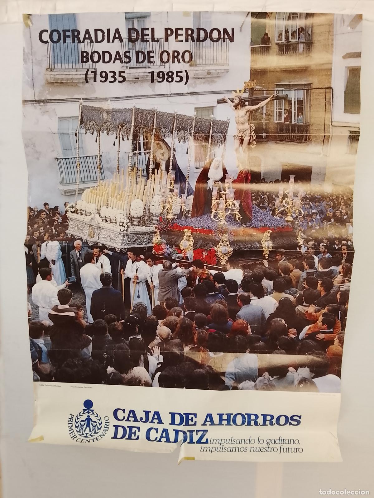 Carteles de Semana Santa: A-48 CARTEL SEMANA SANTA CADIZ CRISTO DEL PERDON 1985