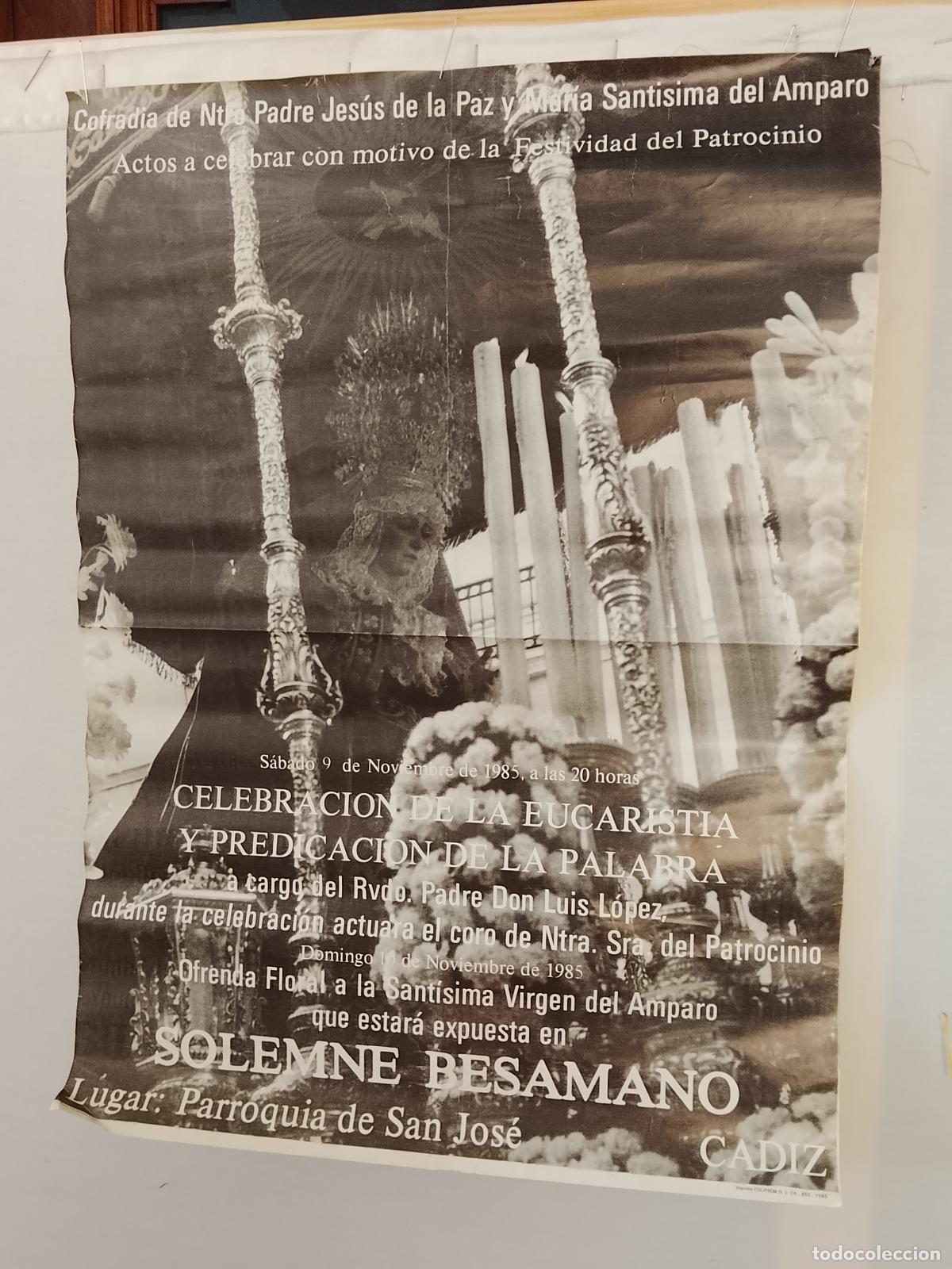 Carteles de Semana Santa: A-50 CARTEL SEMANA SANTA CADIZ VIRGEN DEL PATROCINIO 1985