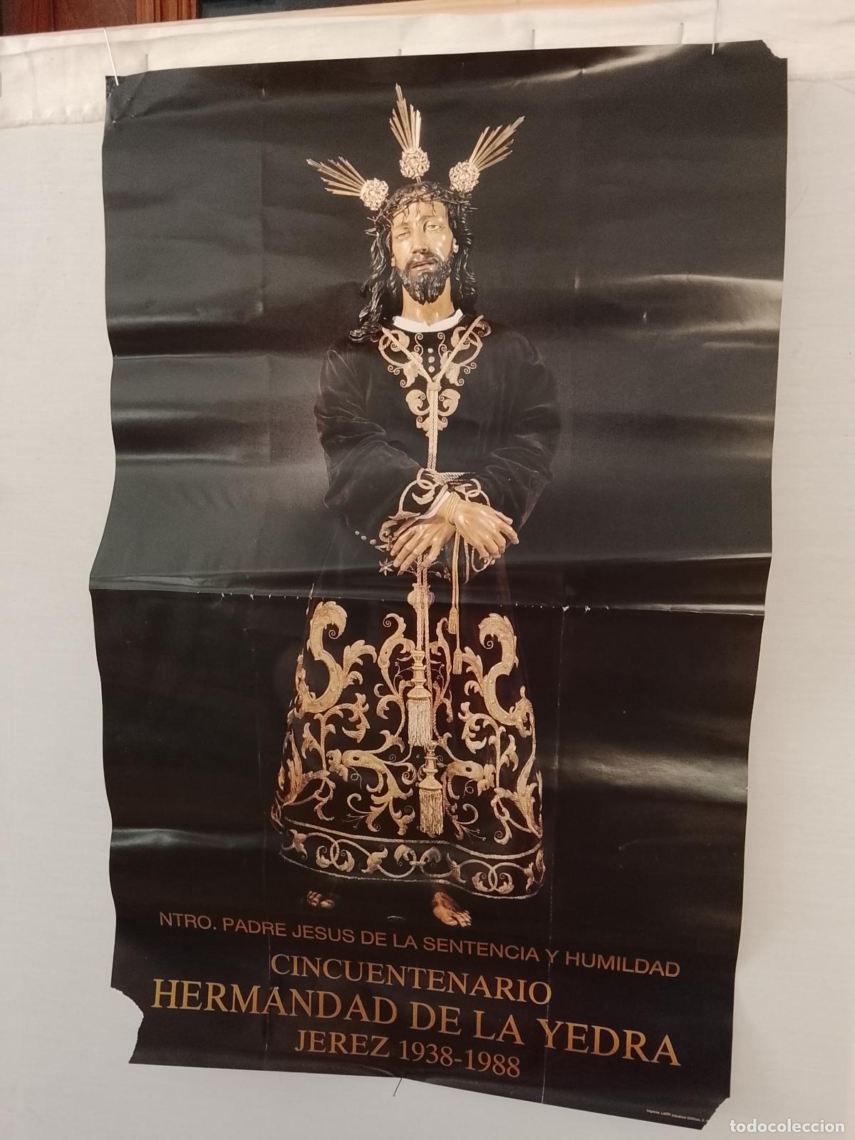 Carteles de Semana Santa: A-54 CARTEL SEMANA SANTA jerez C&aacute;diz hermandad de la Yedra Cristo de latencia y humildad 1988
