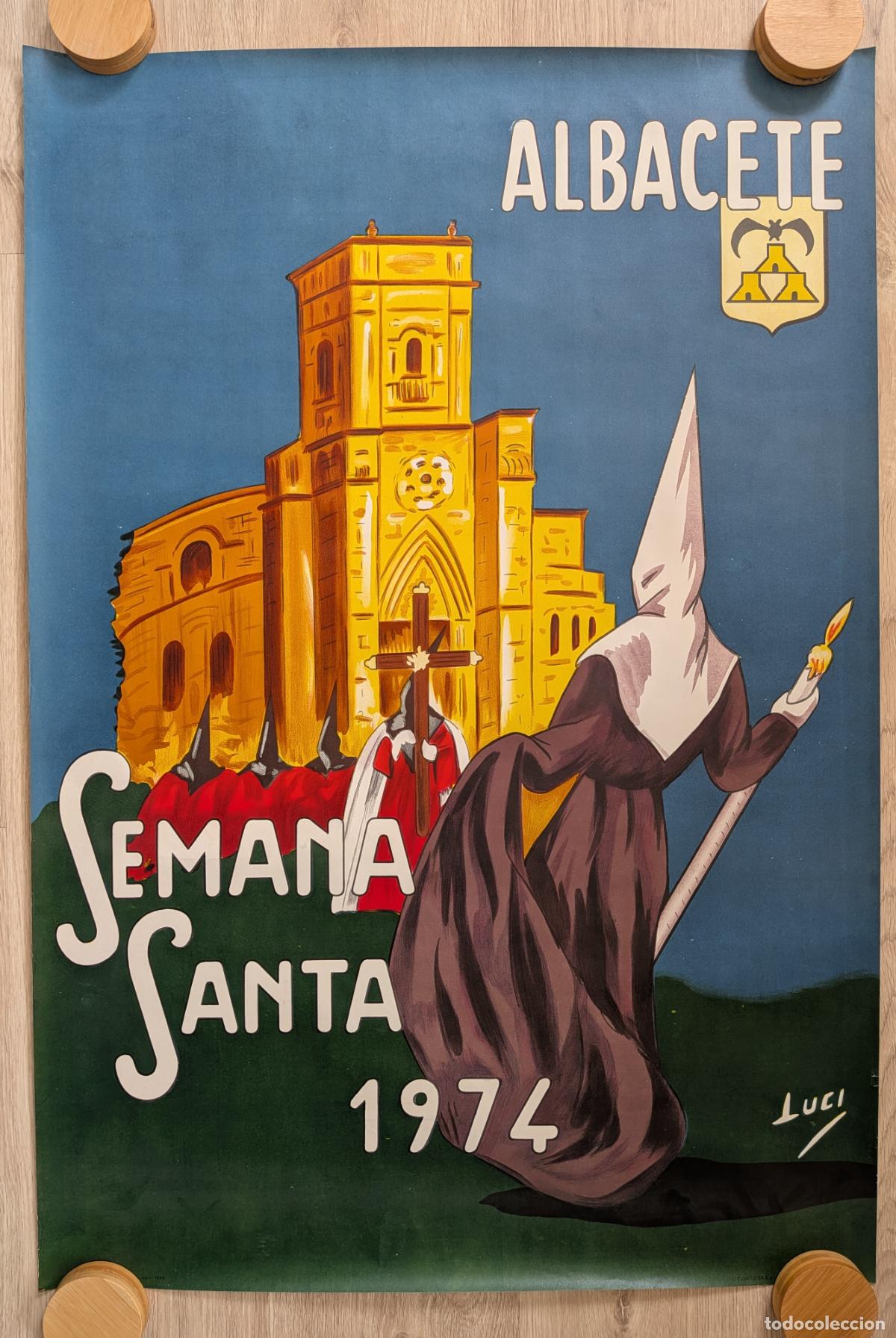 Carteles de Semana Santa: RW CARTEL SEMANA SANTA ALBACETE 1974 LUCI LITOGRAFIA CFF179 R