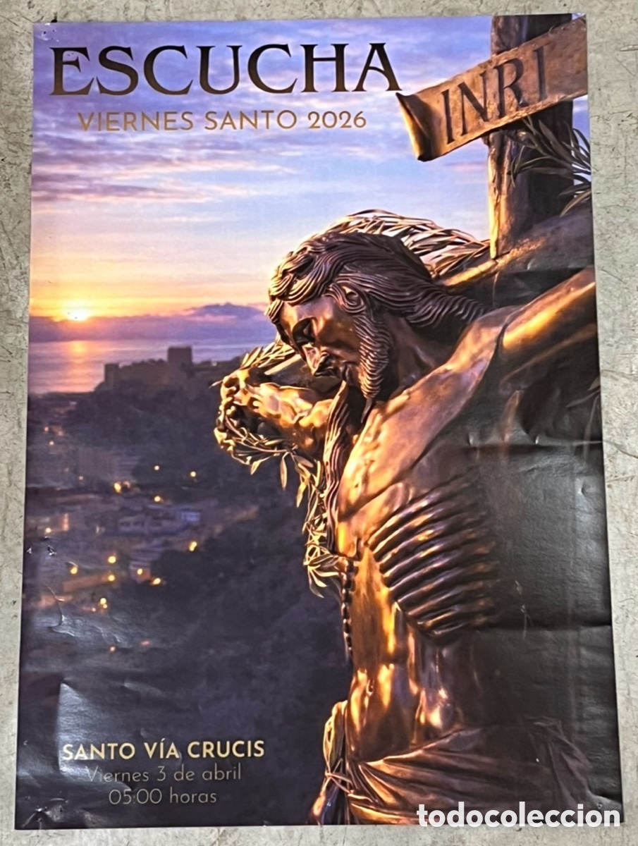 Carteles de Semana Santa: Cartel. Viernes Santo. Santo V&iacute;a Crucis. Almer&iacute;a. 2026.