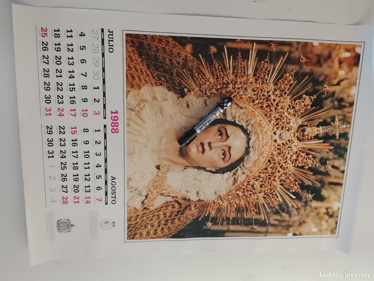 Carteles de Semana Santa: 65x47 cm gran cartel calendario cofrade semana santa sevilla 1988 cofradia virgen de la estrella