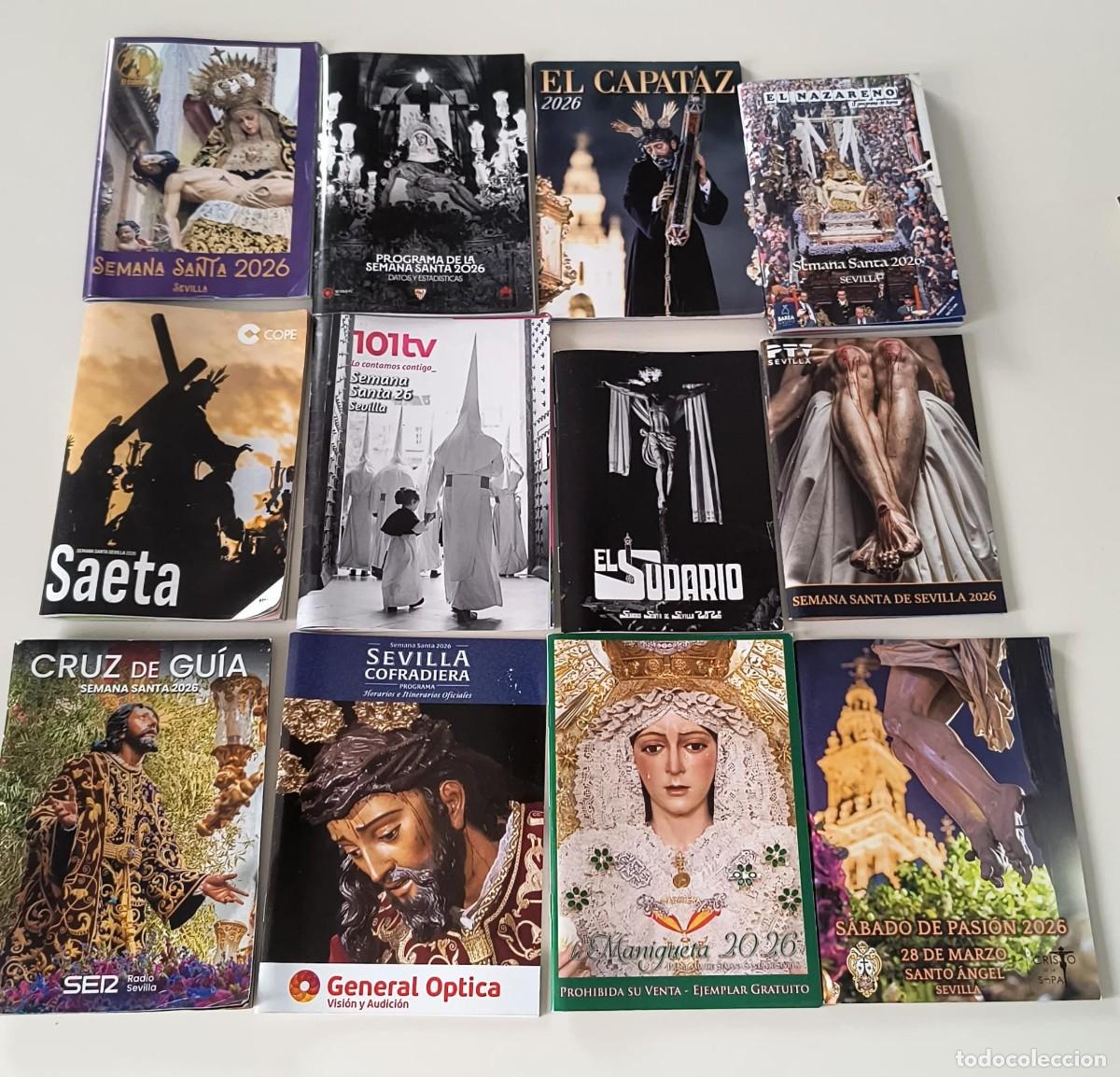 Carteles de Semana Santa: PROGRAMAS DE MANO DE SEMANA SANTA DE SEVILLA - A&Ntilde;O 2026