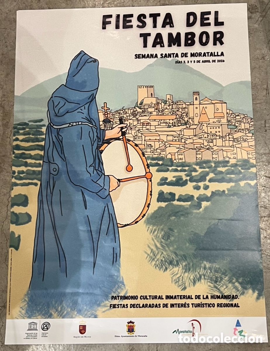 Carteles de Semana Santa: Cartel. Fiesta del Tambor. Semana Santa. Moratalla. Murcia. Lorena Mart&iacute;nez Navarro. 2026.
