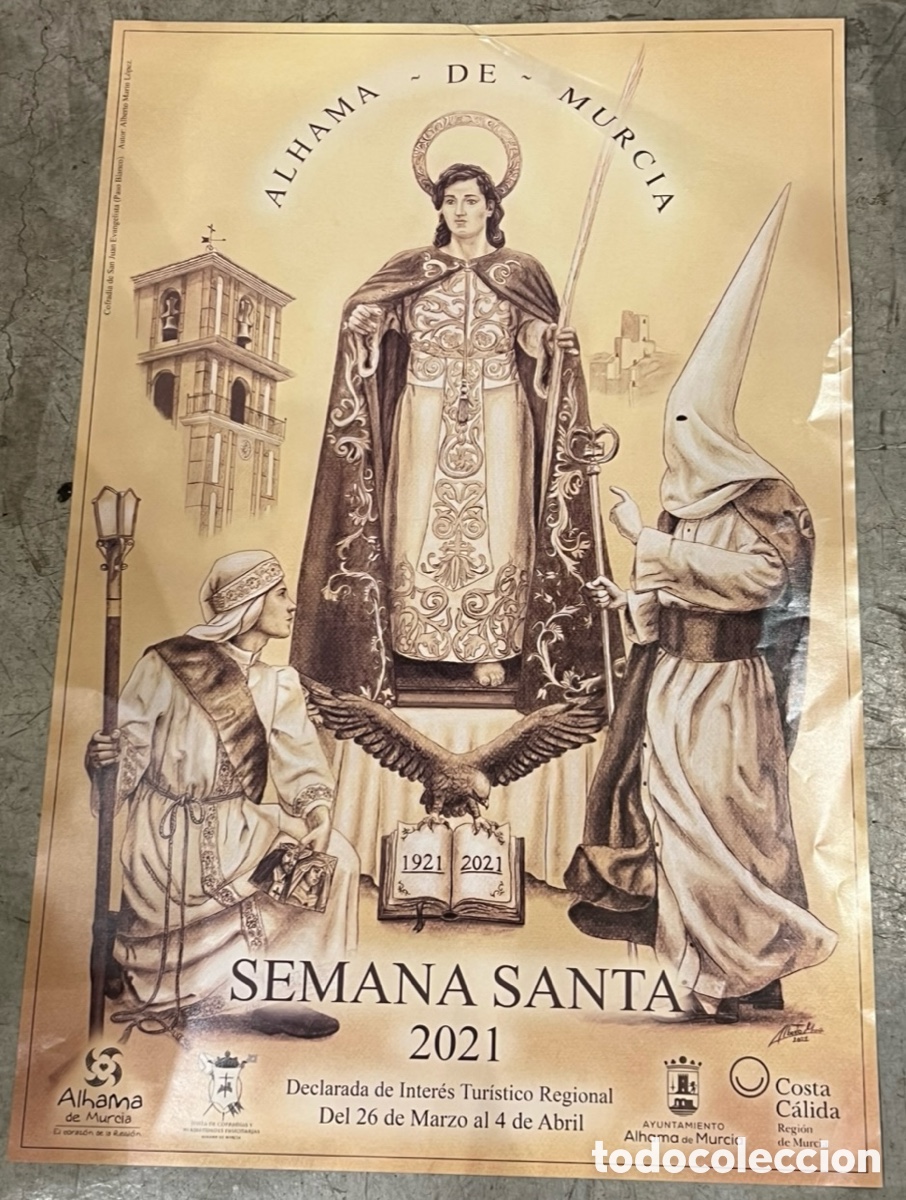 Carteles de Semana Santa: Cartel. Semana Santa. Alhama de Murcia. Alberto Mart&iacute;n L&oacute;pez. 2021.