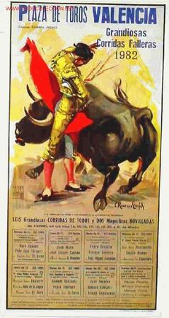 Carteles toros: CARTEL  TOROS VALENCIA 1982-1 - Foto 1