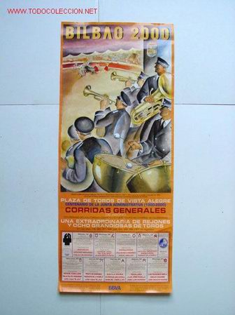 Carteles toros: CARTEL DE TOROS BILBAO 2000 (30) - Foto 1