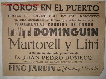 Carteles toros: TOROS EN EL PUERTO, Agosto - Foto 1
