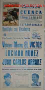 Cartazes Touros: CARTEL PLAZA DE TOROS DE CUENCA, 15 abril 1979
