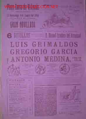 Bull Posters: CARTEL PLAZA DE TOROS DE VALENCIA, 11 junio de 1961