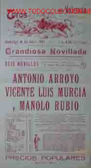 Carteles Toros: CARTEL PLAZA DE TOROS DE VALENCIA, 4 abril 1971